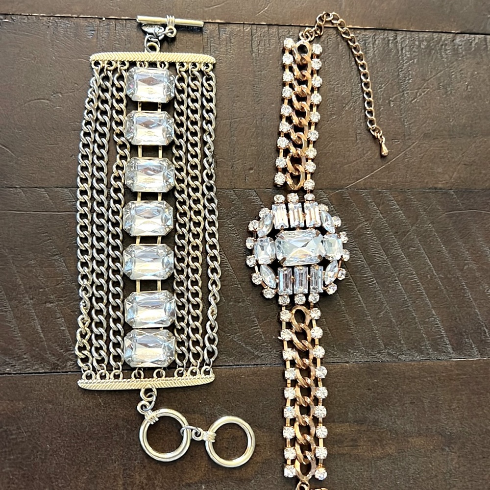 Two Bracelets rhinestone one is Marilyn Schiff